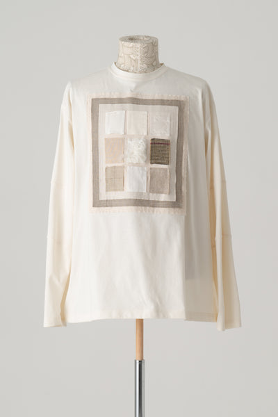 Tshirt 108- Cotton100% Jersey- Swatch Patchwork- Off White