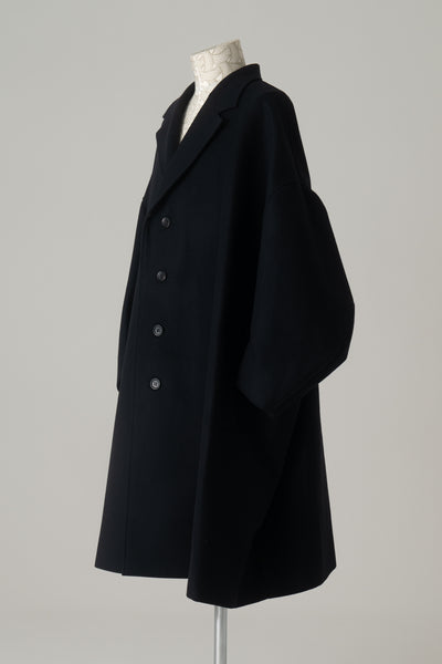 Coat 336- Wool100% Melton- Black