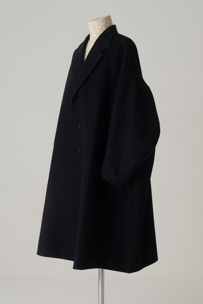 Coat 336- Wool100% Melton- Navy