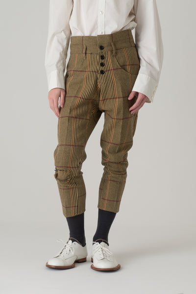 Trousers 14B- Wool100% HW Check- Yellow