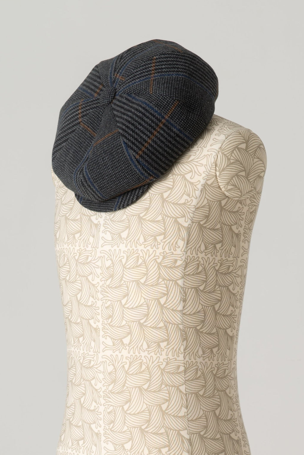 Hat Cap - Wool100% HW Check - Grey - Christopher Nemeth - Accessories - Wholesale AW24 - 9 - 000090 - 05