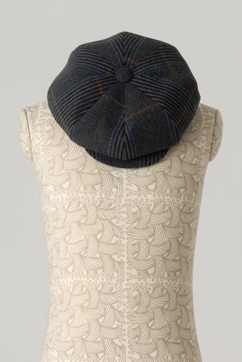 Hat Cap - Wool100% HW Check - Grey - Christopher Nemeth - Accessories - Wholesale AW24 - 9 - 000090 - 05