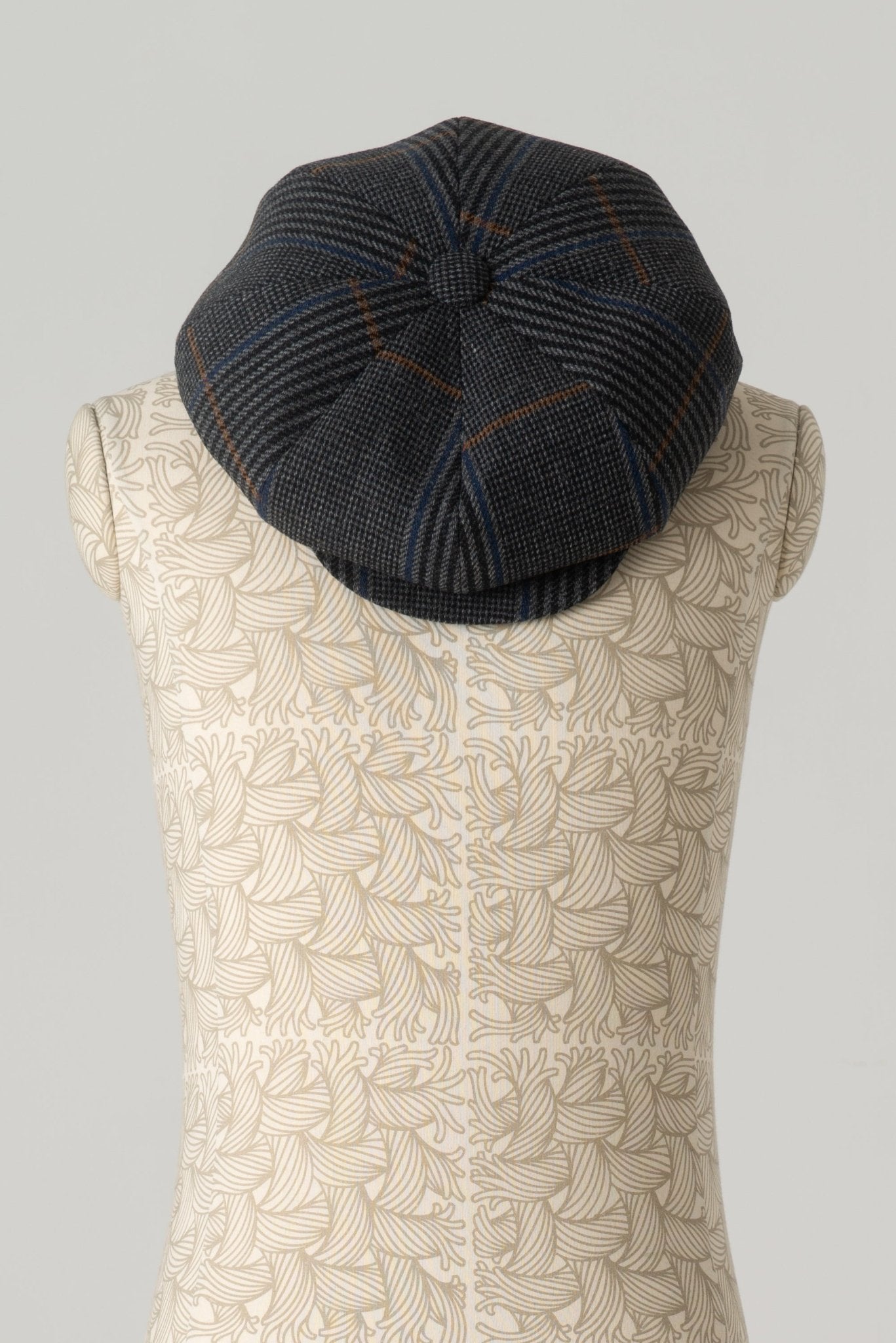 Hat Cap - Wool100% HW Check - Grey - Christopher Nemeth - Accessories - Wholesale AW24 - 9 - 000090 - 05