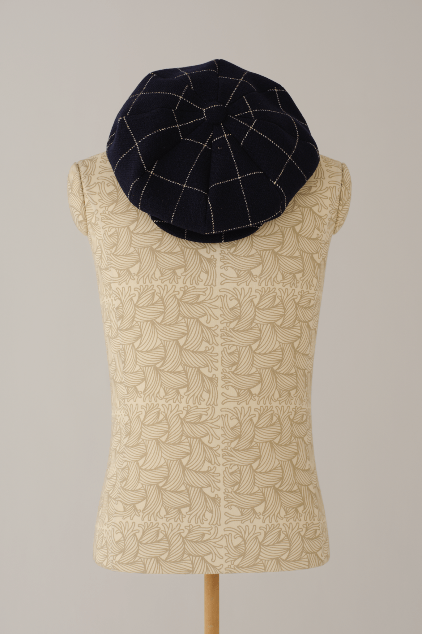 Hat Cap - Wool100% Windowpane Tweed - Navy - Christopher Nemeth - Accessories - Wholesale AW25 - 9000000002705