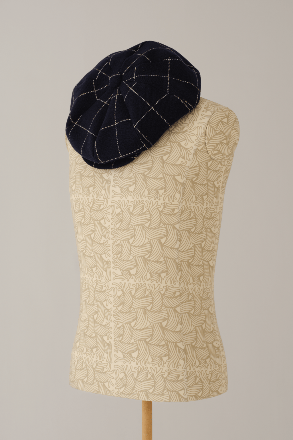 Hat Cap - Wool100% Windowpane Tweed - Navy - Christopher Nemeth - Accessories - Wholesale AW25 - 9000000002705