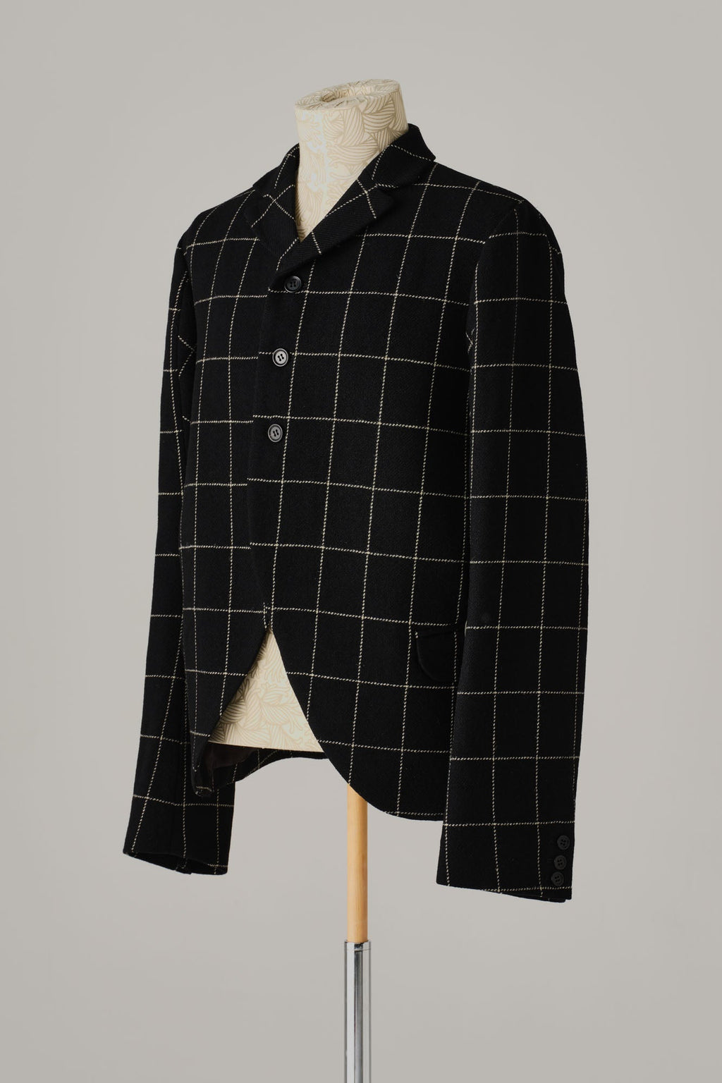 Jacket 13452 - Wool100% Windowpane Tweed - Black - Christopher Nemeth - Tops - Wholesale AW25 - 9000000002003