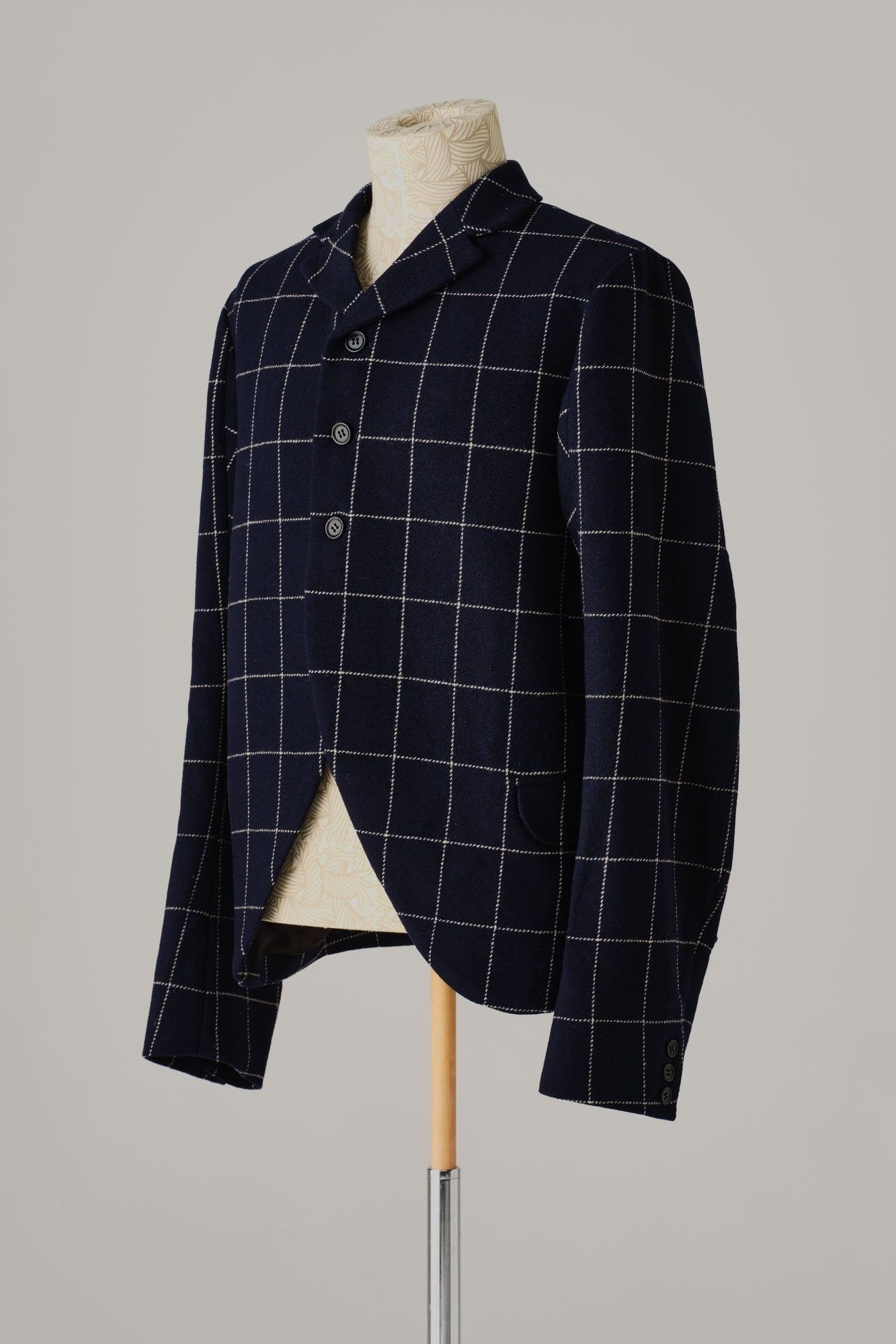 Jacket 13452 - Wool100% Windowpane Tweed - Navy - Christopher Nemeth - Tops - Wholesale AW25 - 9000000002103