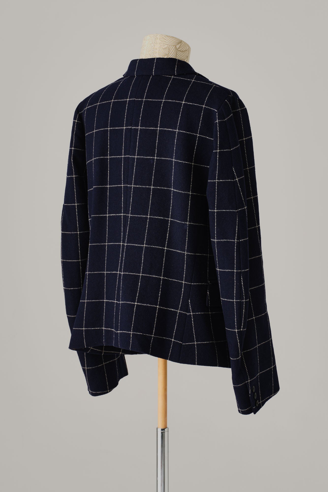 Jacket 13452 - Wool100% Windowpane Tweed - Navy - Christopher Nemeth - Tops - Wholesale AW25 - 9000000002103
