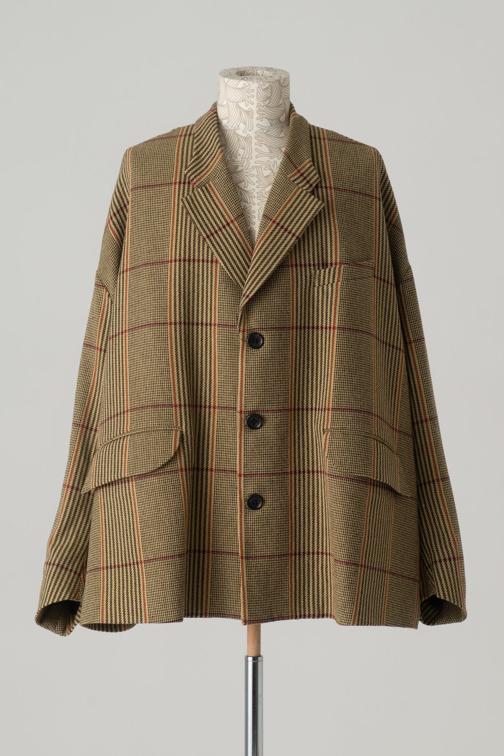 Jacket 19 - Wool100% HW Check - Yellow - Christopher Nemeth - Tops - Wholesale AW24 - 9 - 000062 - 03