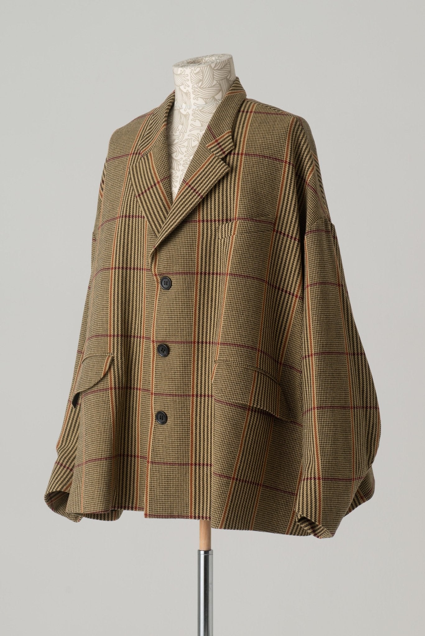 Jacket 19 - Wool100% HW Check - Yellow - Christopher Nemeth - Tops - Wholesale AW24 - 9 - 000062 - 03