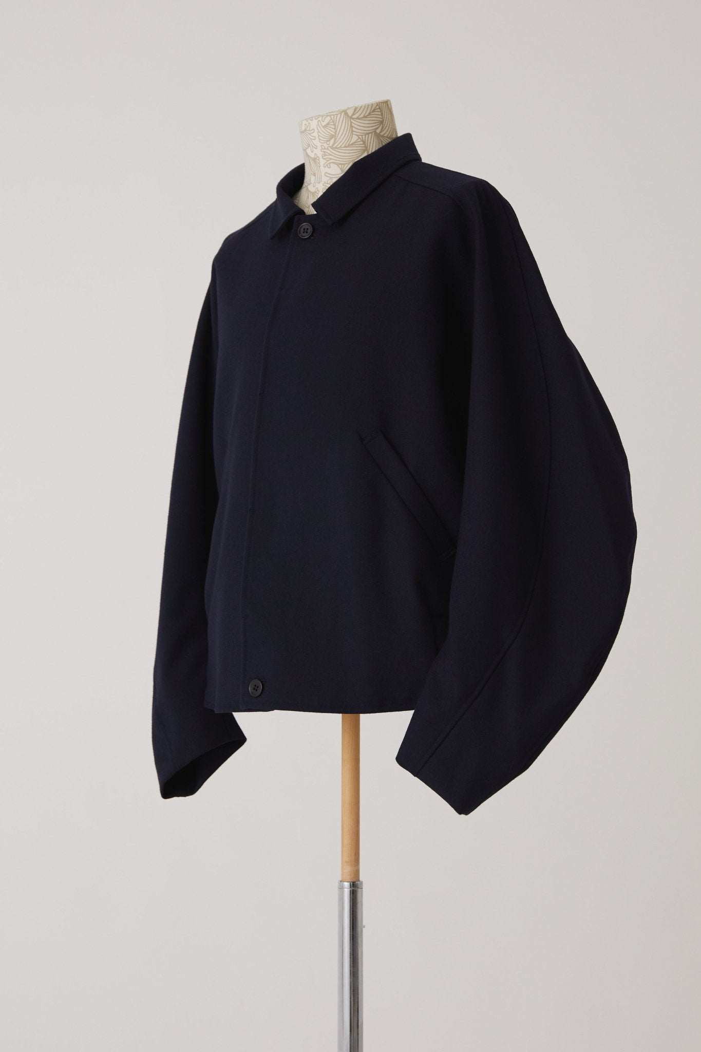 Jacket 191B- Wool100% Army Serge- Navy – Christopher Nemeth