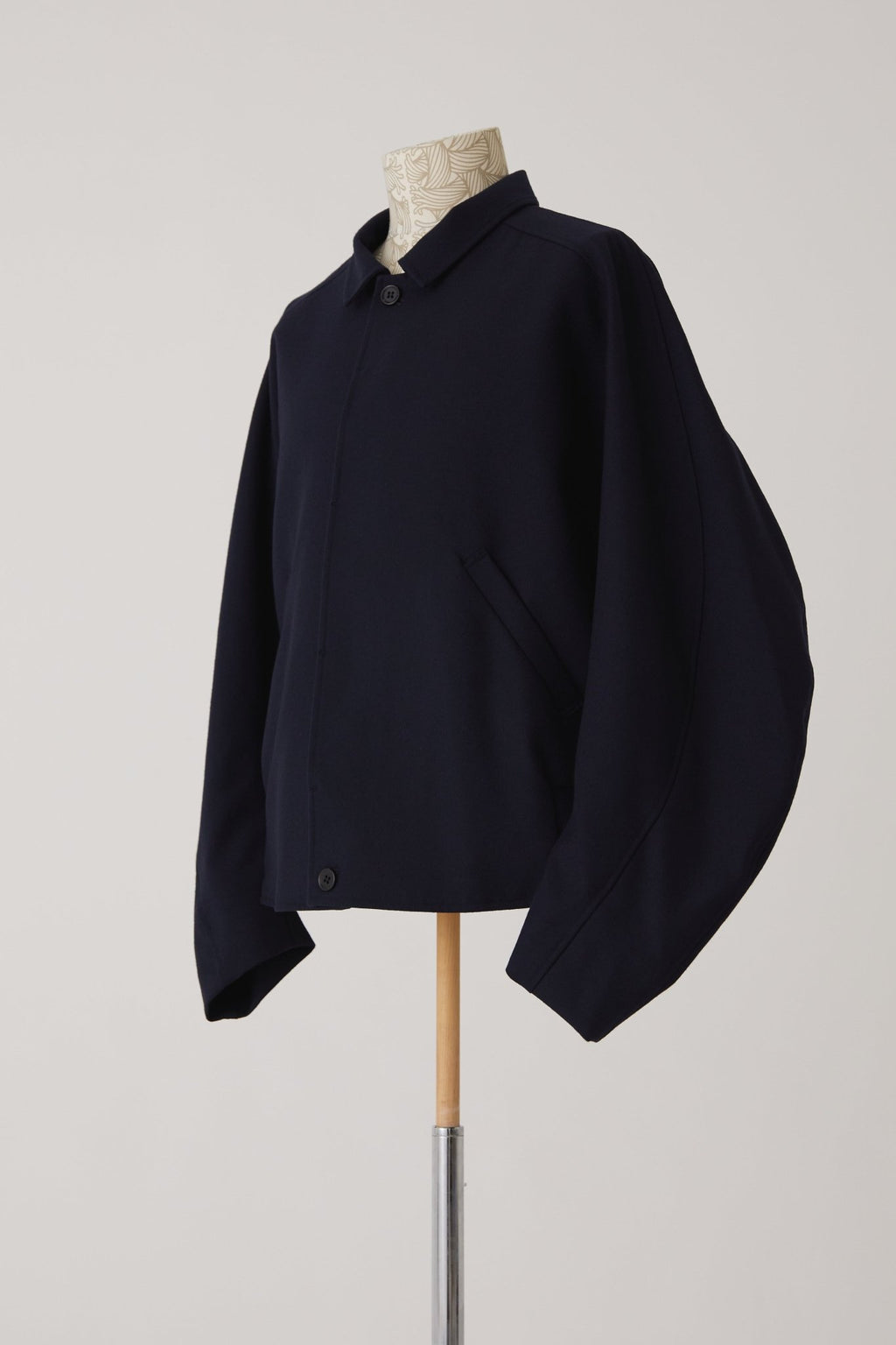 Jacket 191B - Wool100% Serge 450CS - Navy - Christopher Nemeth - Tops - Wholesale AW24 - 9 - 000030 - 03