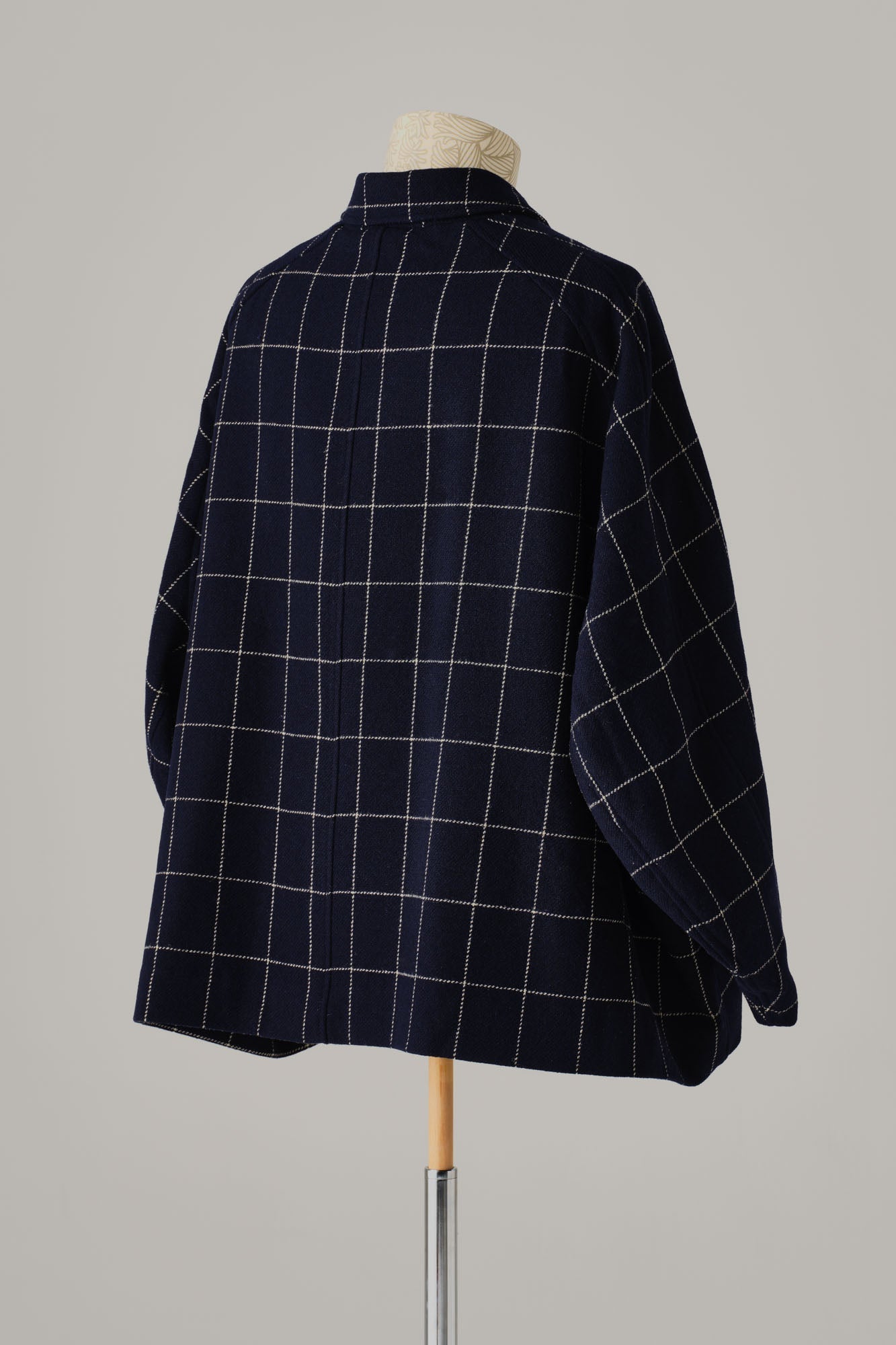 Jacket 19236 - Wool100% Window Pane Tweed - Navy - Christopher Nemeth - Tops - Wholesale AW25 - 9000000001903