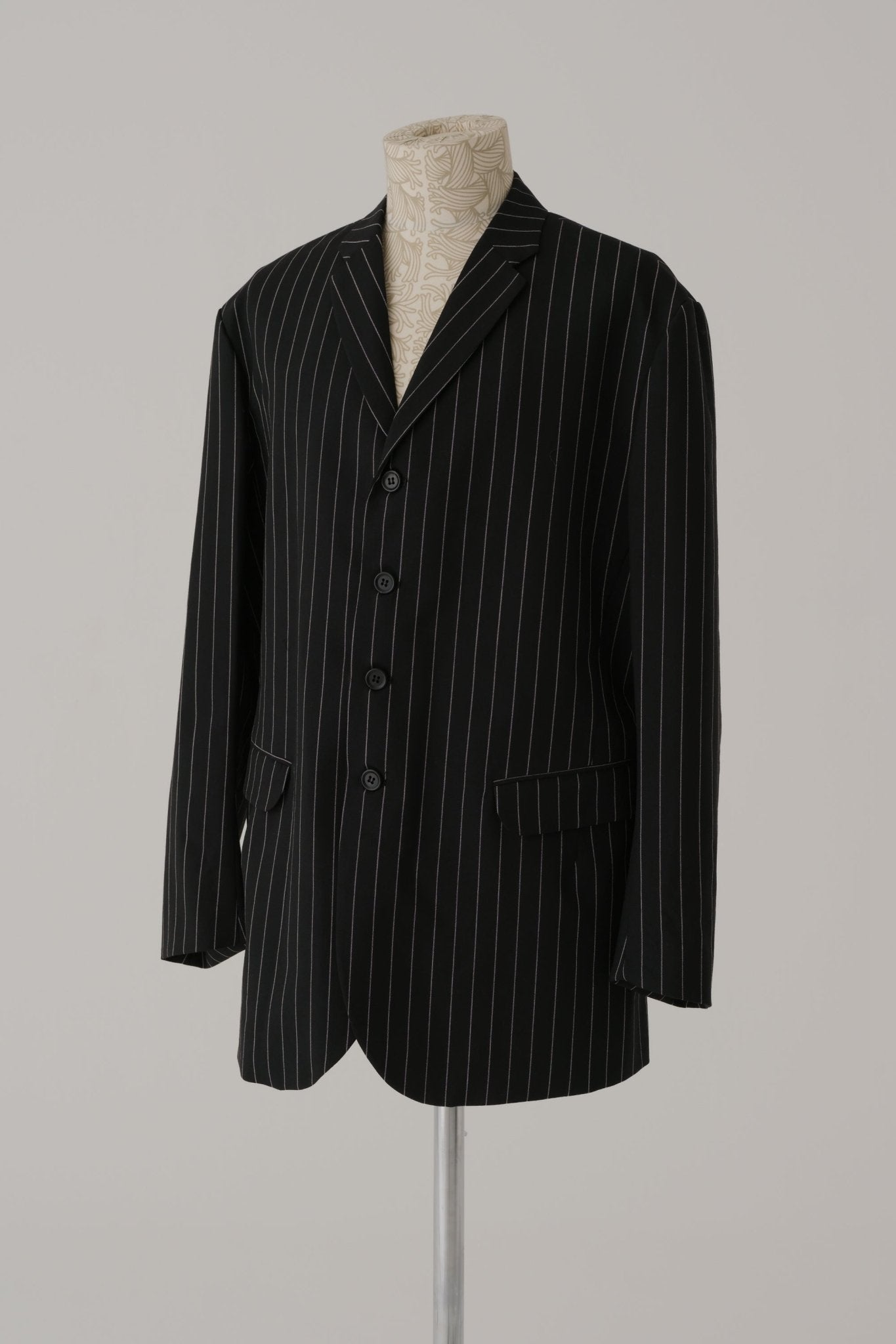 Jacket 1963 - Wool 100% Tropical - White - Stripes - Black - Christopher Nemeth - Jacket - Wholesale SS25 - 9 - 000000017 - 03