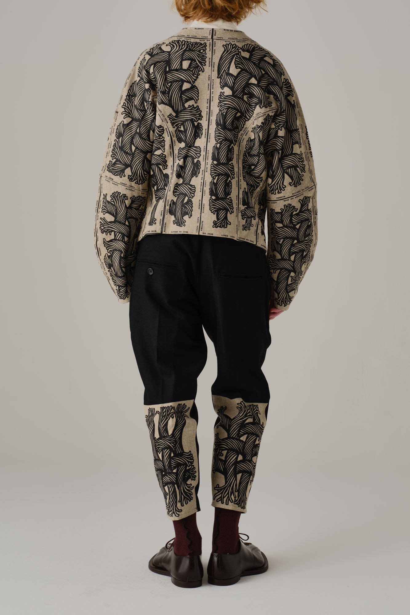 Jacket 203K- Linen100% Heavy Canvas- 203 Pattern Rope Print