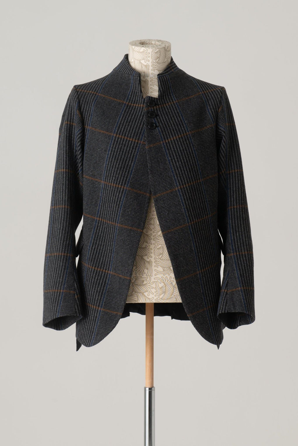 Jacket 3861 - Wool100% HW Check - Grey - Christopher Nemeth - Tops - Wholesale AW24 - 9 - 000057 - 03