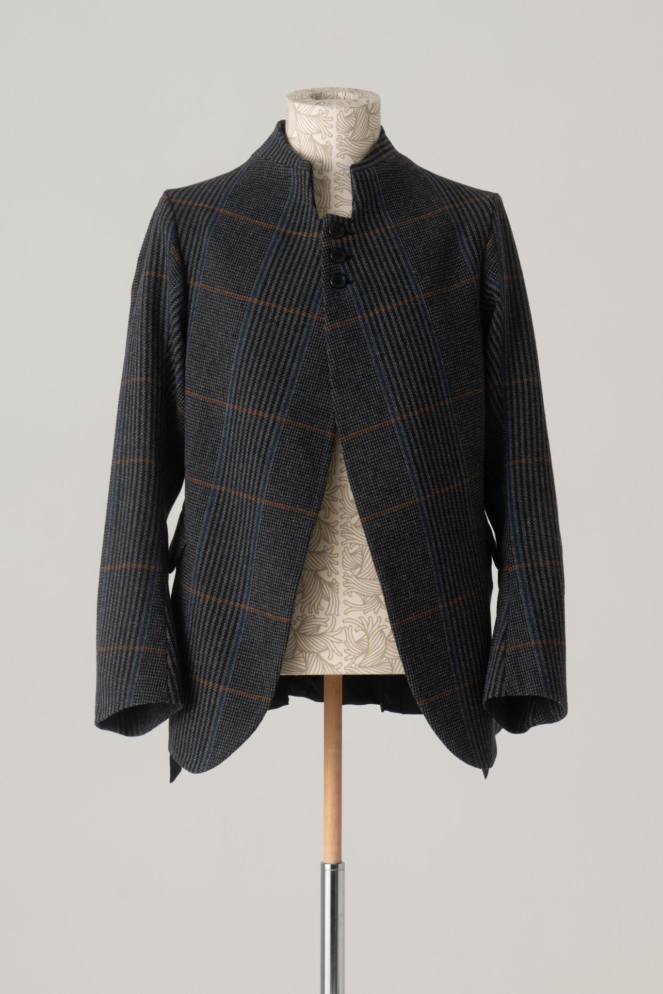 Jacket 3861 - Wool100% HW Check - Grey - Christopher Nemeth - Tops - Wholesale AW24 - 9 - 000057 - 03