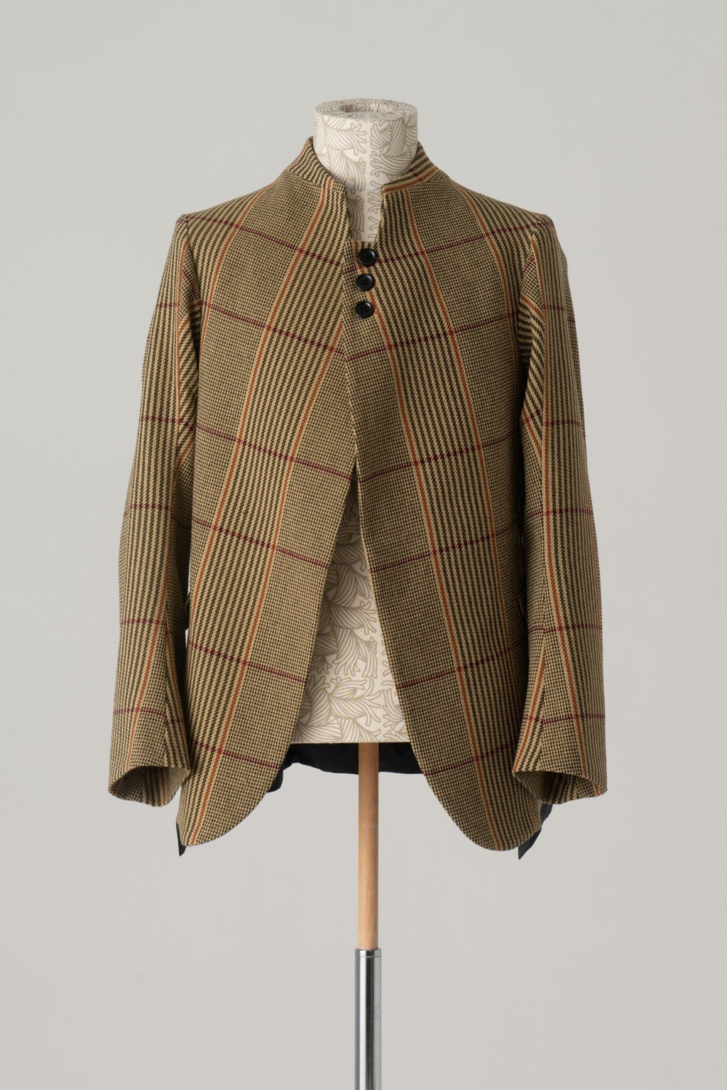 Jacket 3861 - Wool100% HW Check - Yellow - Christopher Nemeth - Tops - Wholesale AW24 - 9 - 000056 - 03