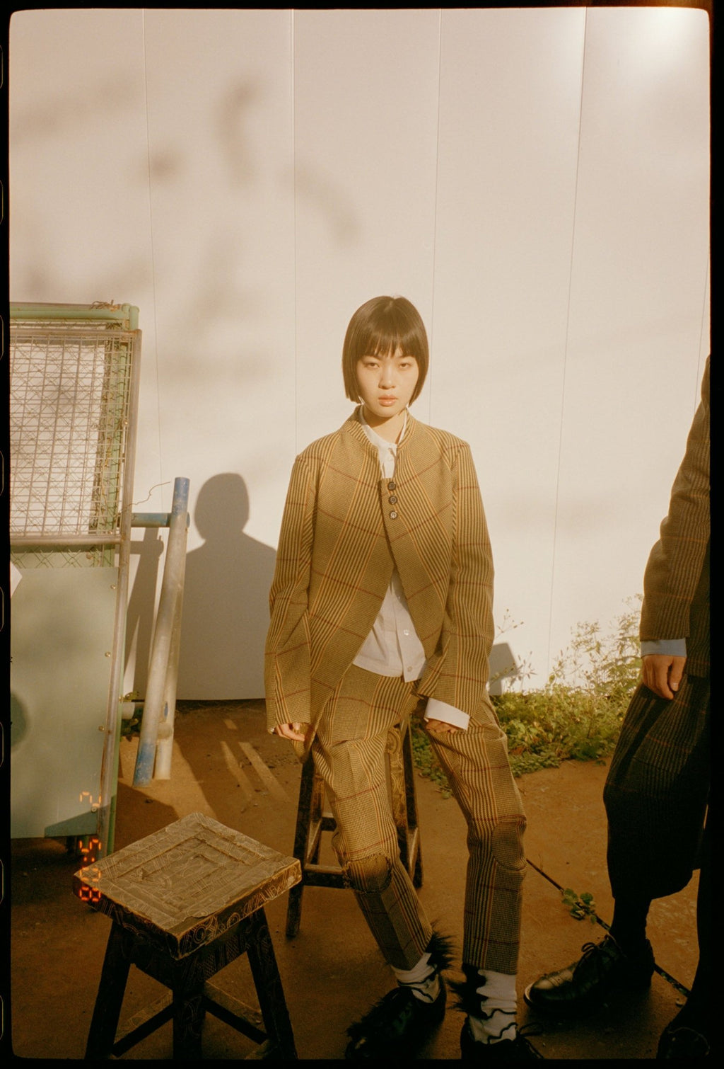 Jacket 3861 - Wool100% HW Check - Yellow - Christopher Nemeth - Tops - Wholesale AW24 - 9 - 000056 - 03