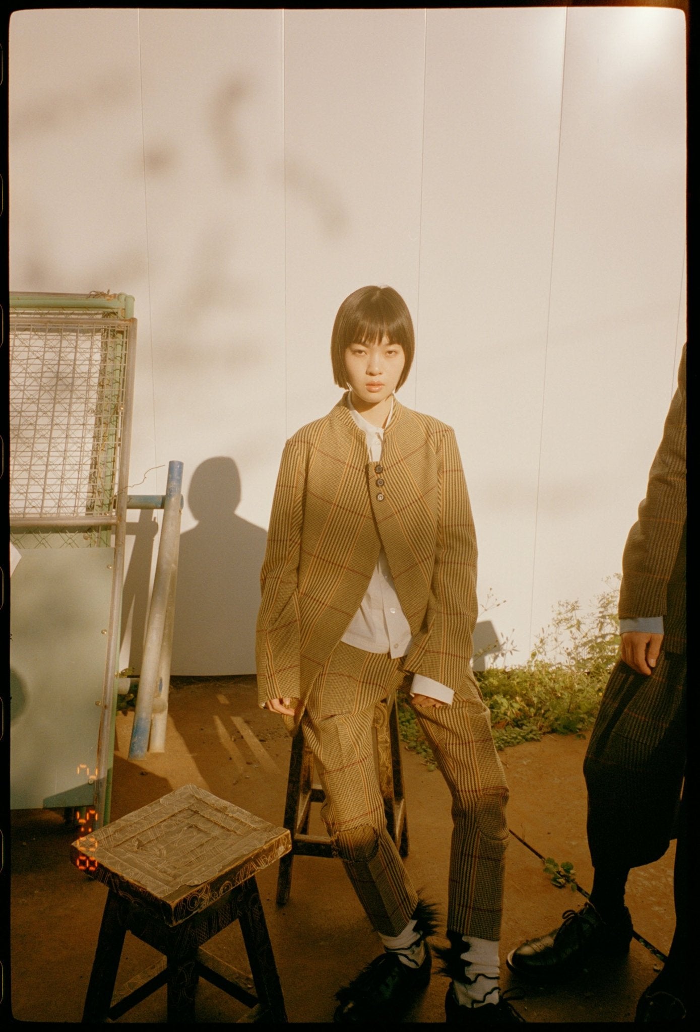 Jacket 3861 - Wool100% HW Check - Yellow - Christopher Nemeth - Tops - Wholesale AW24 - 9 - 000056 - 03