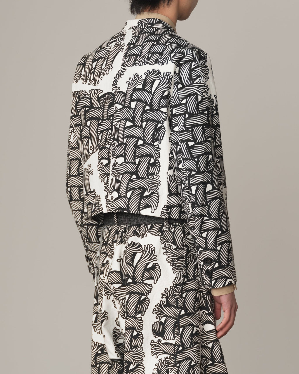 Jacket 5180 - Cotton100% Oxford Print - Isle Rope Print - Off White - Christopher Nemeth - Tops - Christopher Nemeth - 0-01273-03