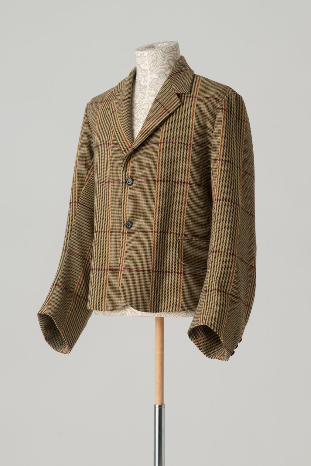 Jacket 5B - Wool100% HW Check - Yellow - Christopher Nemeth - Tops - Wholesale AW24 - 9 - 000054 - 03