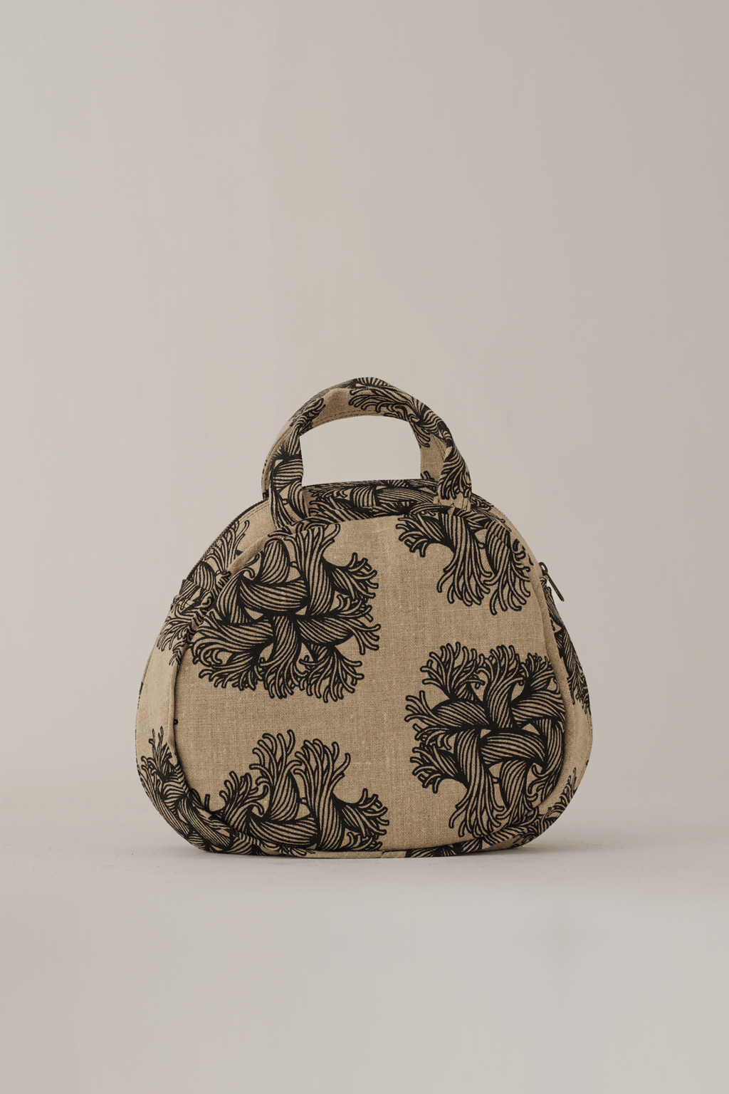 Round Bag - Linen100% Print - Emb Rope - Natural - Christopher Nemeth - Accessories - Wholesale AW25 - 9000000000205