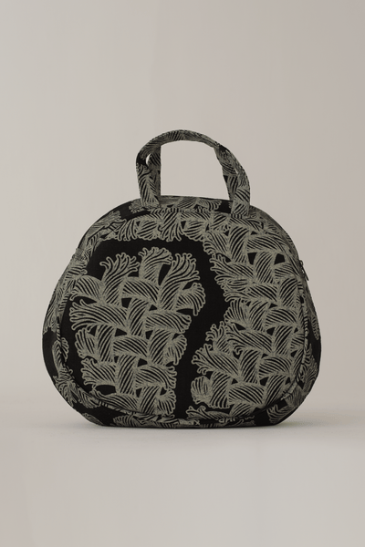 Round Bag - Linen100% Print - Isle Rope - Black - Christopher Nemeth - Accessories - Wholesale AW25 - 9000000000505