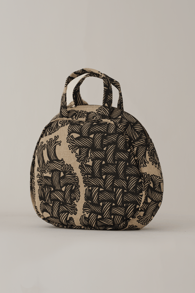 Round Bag - Linen100% Print - Isle Rope - Natural - Christopher Nemeth - Accessories - Wholesale AW25 - 9000000000405