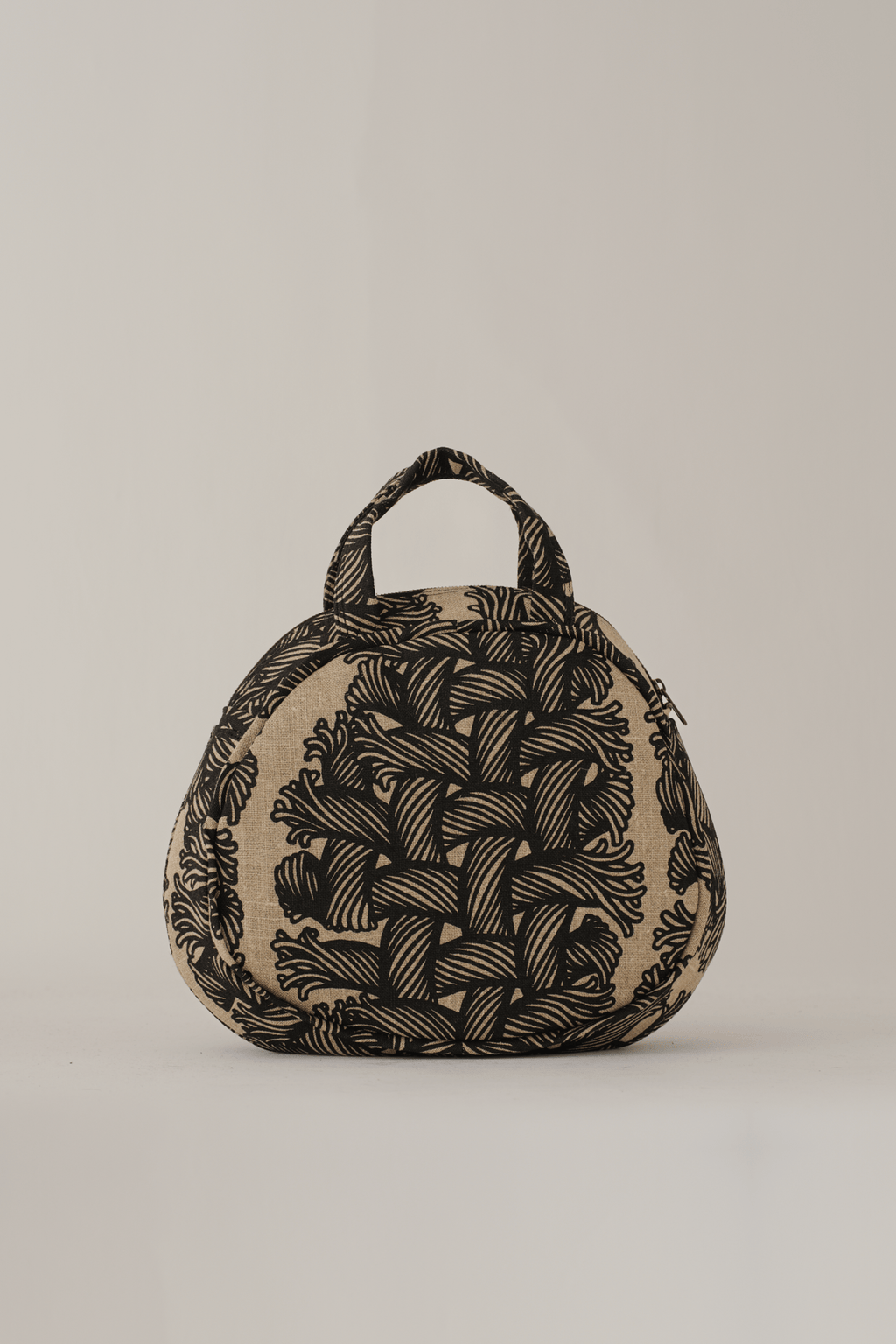 Round Bag - Linen100% Print - Isle Rope - Natural - Christopher Nemeth - Accessories - Wholesale AW25 - 9000000000405