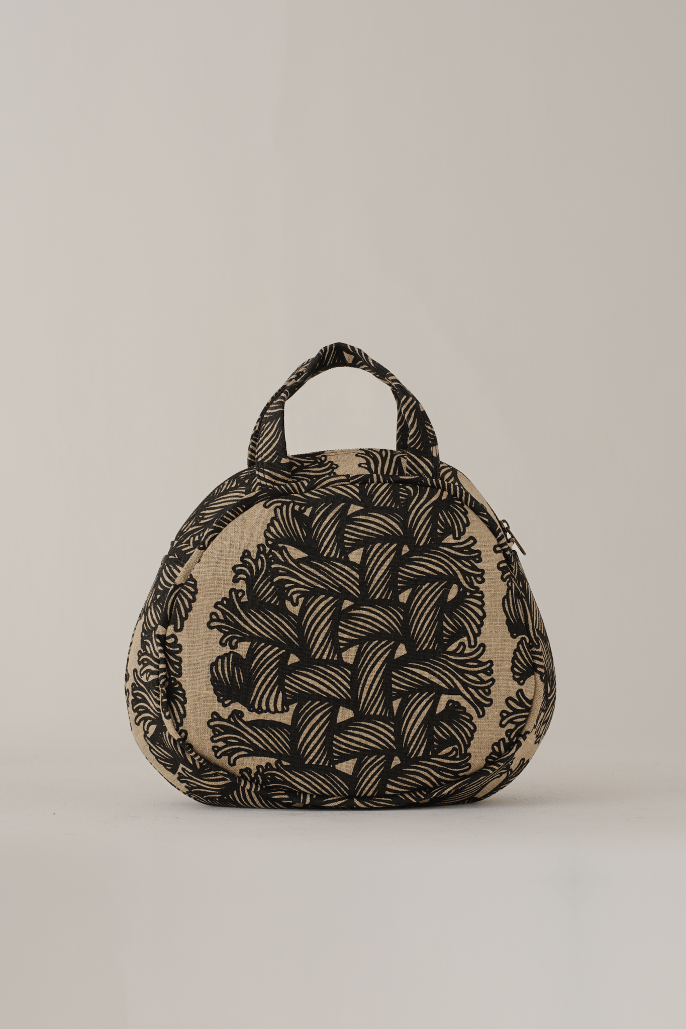 Round Bag - Linen100% Print - Isle Rope - Natural - Christopher Nemeth - Accessories - Wholesale AW25 - 9000000000405