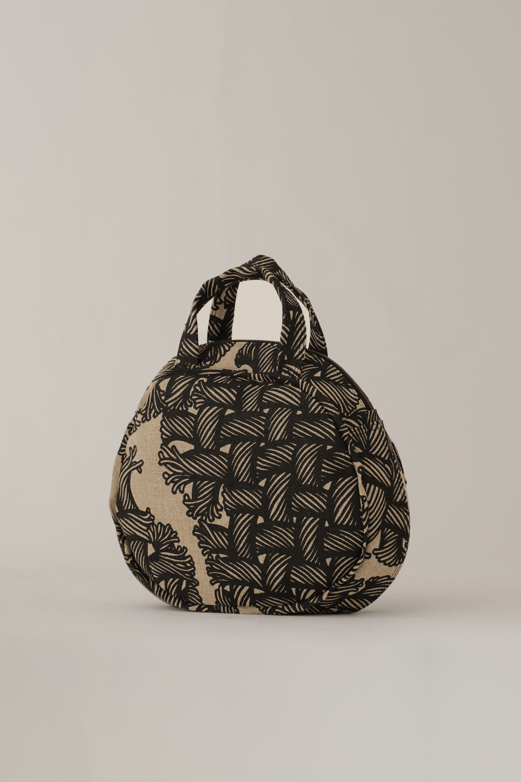 Round Bag - Linen100% Print - Isle Rope - Natural - Christopher Nemeth - Accessories - Wholesale AW25 - 9000000000405