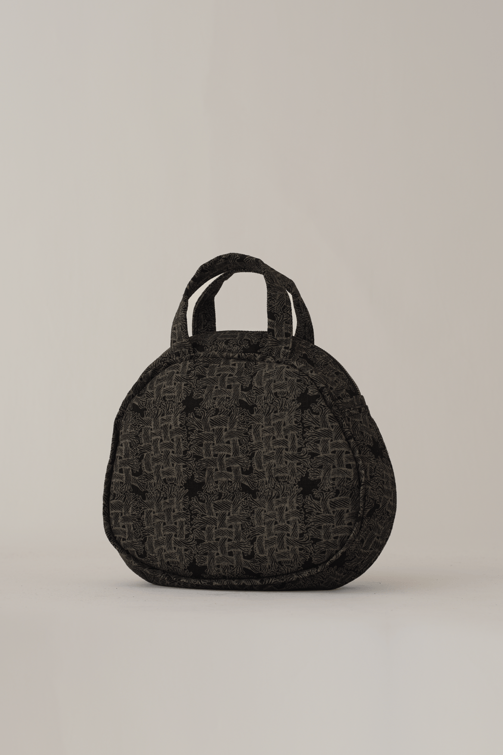 Round Bag - Linen100% Print - M Rope - Black - Christopher Nemeth - Accessories - Wholesale AW25 - 9000000000105