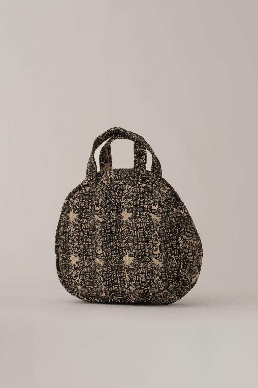 Round Bag - Linen100% Print - M Rope - Natural - Christopher Nemeth - Accessories - Wholesale AW25 - 9000000000005