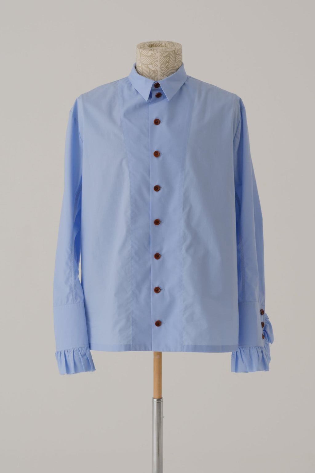 Shirt 162 - Cotton 100% Typewriter - Sky - Blue - Christopher Nemeth - Shirt - Wholesale SS25 - 9 - 000000016 - 03