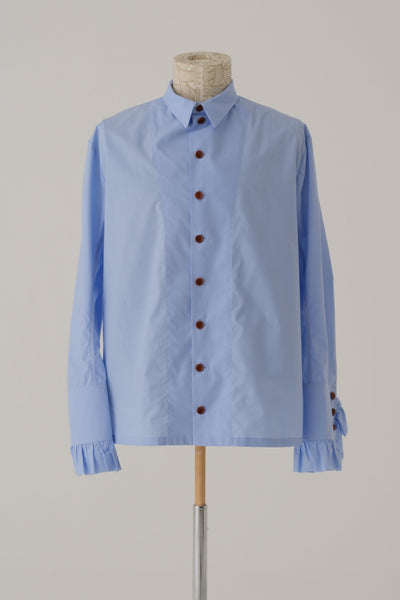 Shirt 162 - Cotton 100% Typewriter - Sky - Blue - Christopher Nemeth - Shirt - Wholesale SS25 - 9 - 000000016 - 03