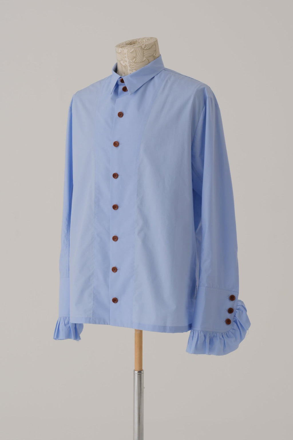 Shirt 162 - Cotton 100% Typewriter - Sky - Blue - Christopher Nemeth - Shirt - Wholesale SS25 - 9 - 000000016 - 03