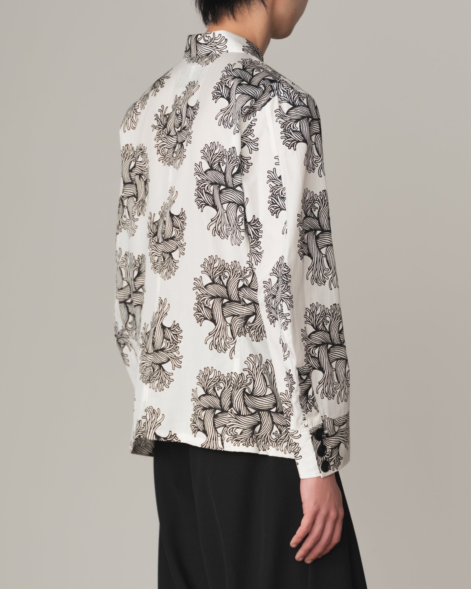 Shirt 18752 - Cotton100% Broad - Emb Rope Print - White - Christopher Nemeth - Tops - Shop - 0000-6300