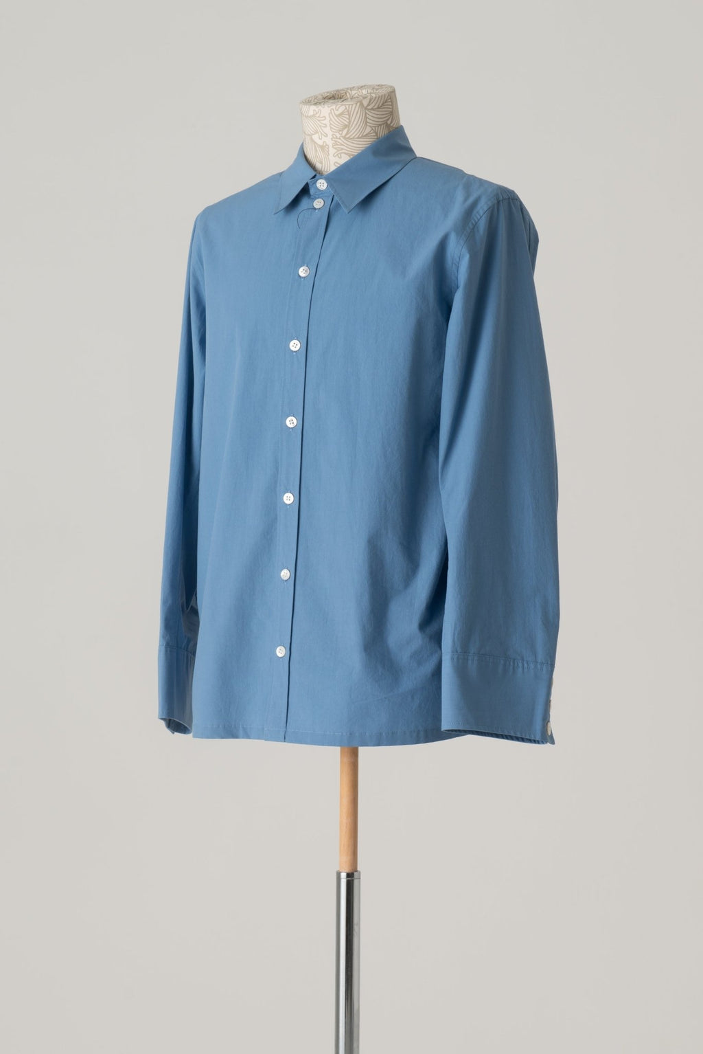 Shirt 18752 - Cotton100% Typewriter - Ash Blue - Christopher Nemeth - Tops - Wholesale AW24 - 9 - 000079 - 03