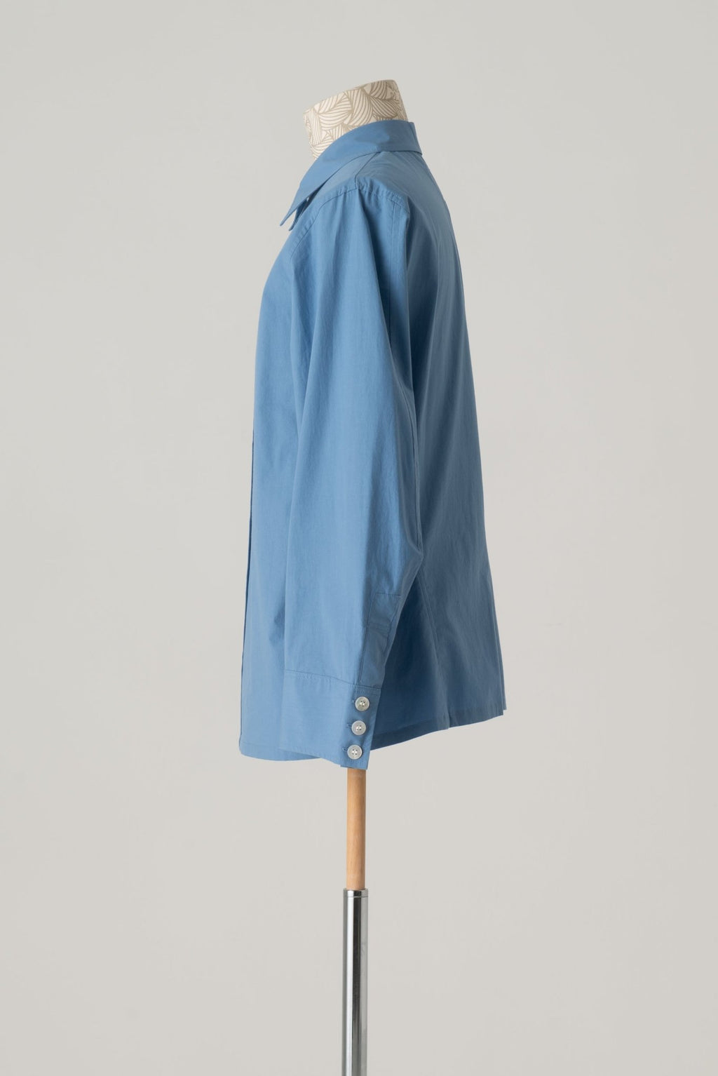 Shirt 18752 - Cotton100% Typewriter - Ash Blue - Christopher Nemeth - Tops - Wholesale AW24 - 9 - 000079 - 03