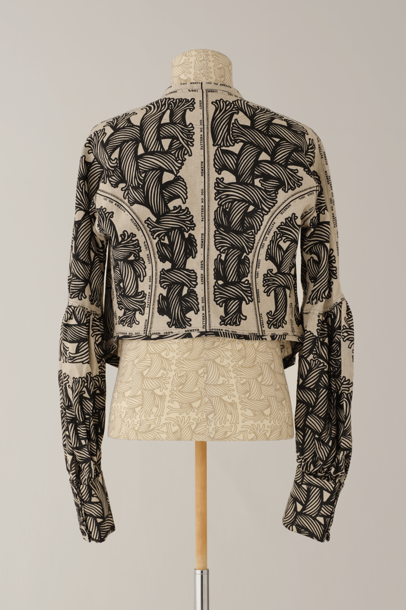 Shirt 203A - Linen100% Print Mix - 203 Pattern Rope - Isle Rope - Natural - Christopher Nemeth - Tops - Online Store - 9-211-0006-01