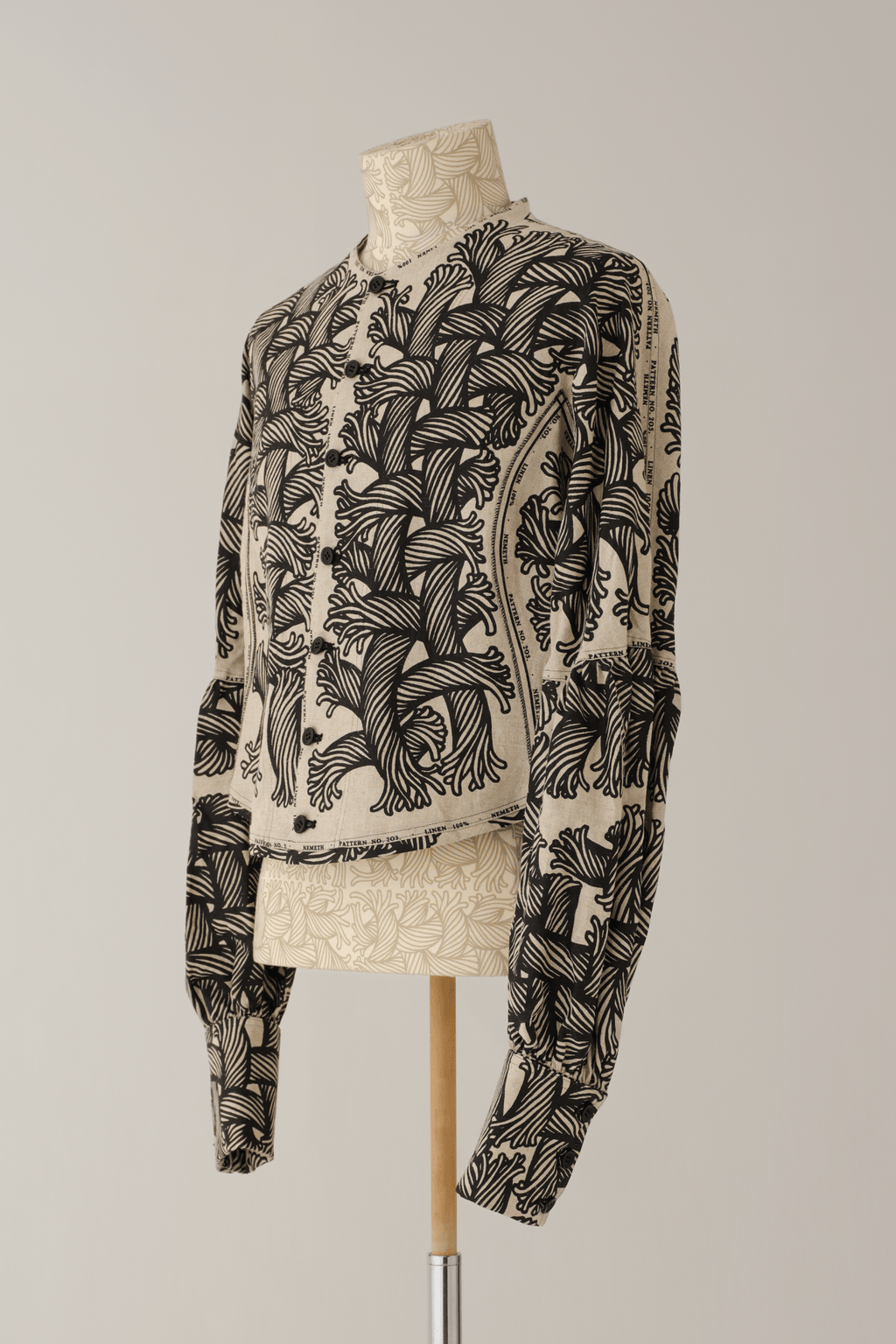 Shirt 203A - Linen100% Print Mix - 203 Pattern Rope - Isle Rope - Natural - Christopher Nemeth - Tops - Online Store - 9-211-0006-01