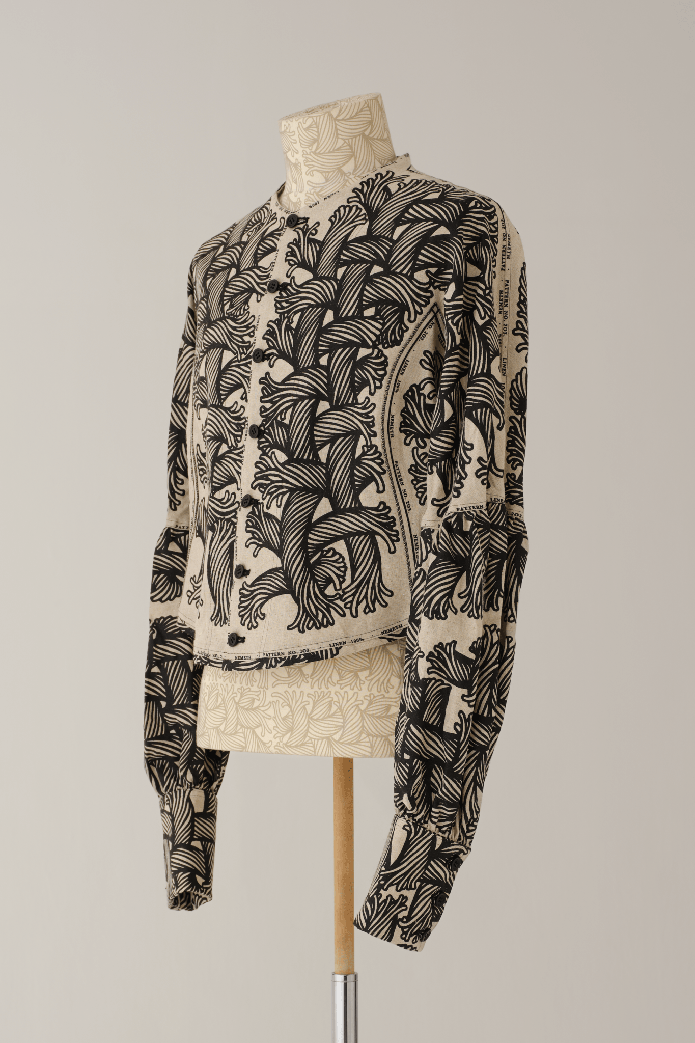 Shirt 203A - Linen100% Print Mix - 203 Pattern Rope - Isle Rope - Natural - Christopher Nemeth - Tops - Online Store - 9-211-0006-01