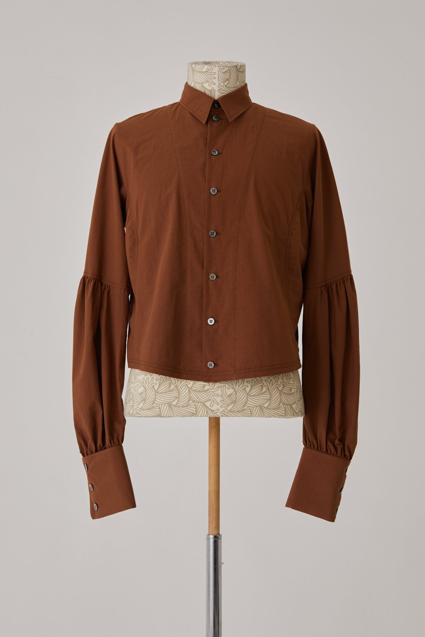 Shirt 203C - Cotton100% Typewriter - Brick - Christopher Nemeth - Tops - Wholesale AW24 - 9 - 000050 - 00