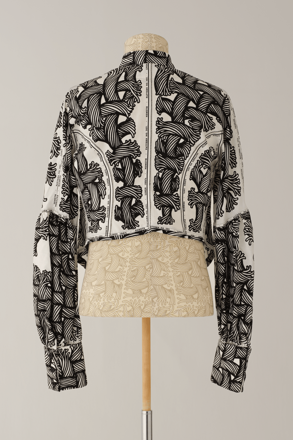 Shirt 203D - Cotton100% Broad Print - Mix - 203 Pattern Rope - Isle Rope - White - Christopher Nemeth - Tops - Online Store - 0-00024-00