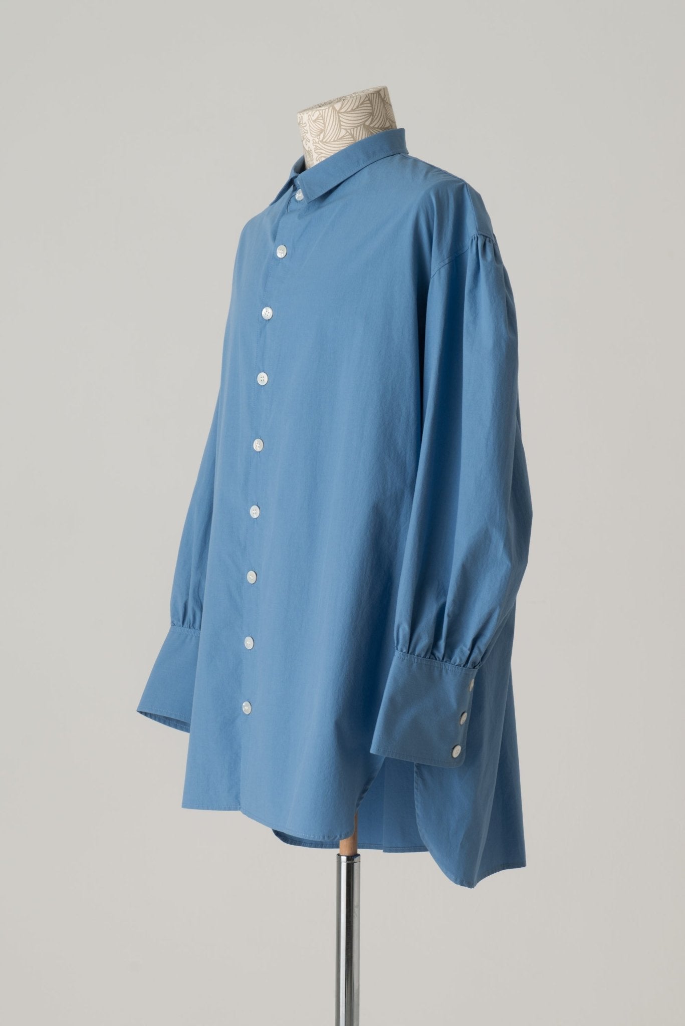 Shirt 581 - Cotton100% Typewriter - Ash Blue - Christopher Nemeth - Tops - Wholesale AW24 - 9 - 000082 - 03