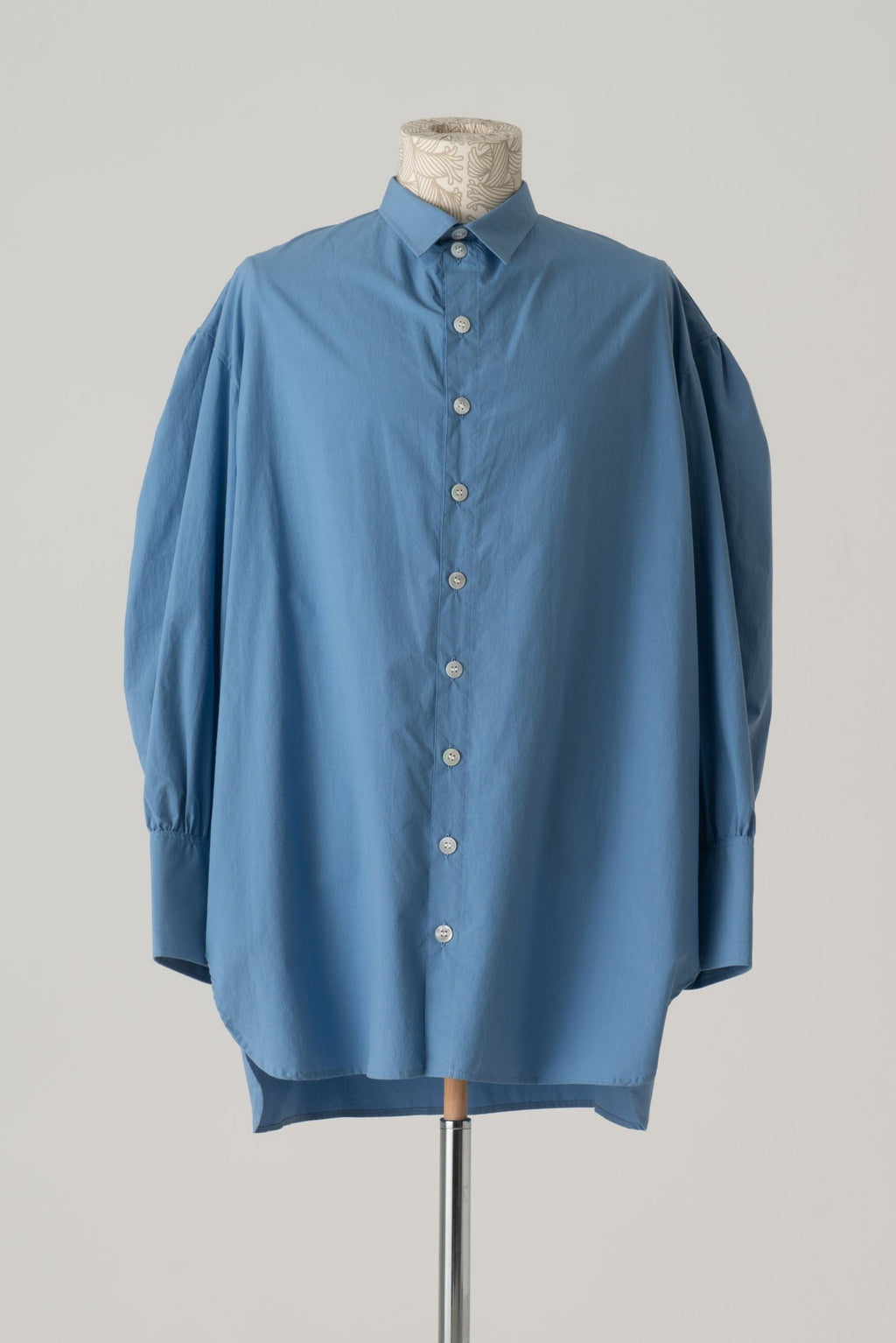 Shirt 581 - Cotton100% Typewriter - Ash Blue - Christopher Nemeth - Tops - Wholesale AW24 - 9 - 000082 - 03