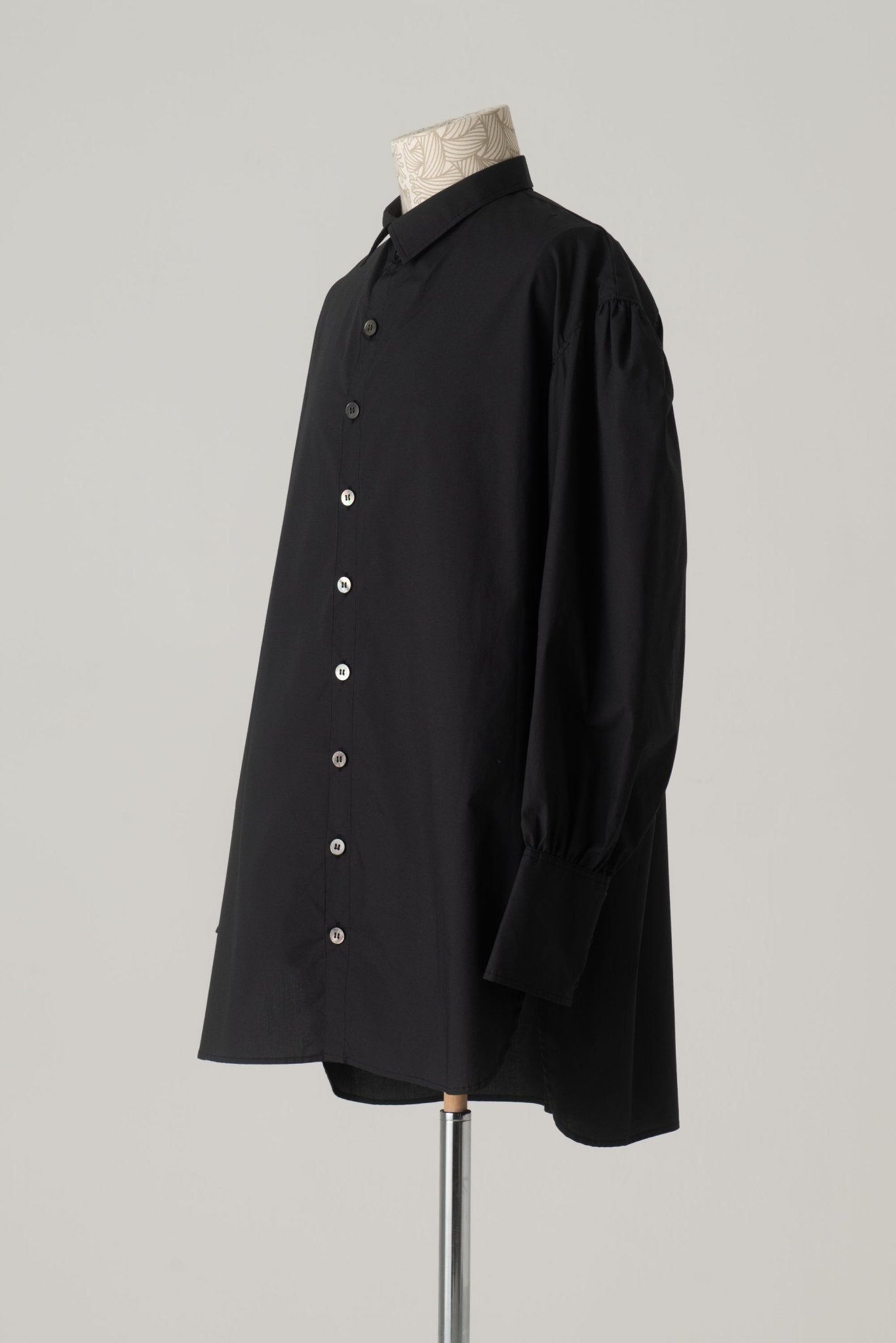 Shirt 581 - Cotton100% Typewriter - Black - Christopher Nemeth - Tops - Wholesale AW24 - 9 - 000080 - 03