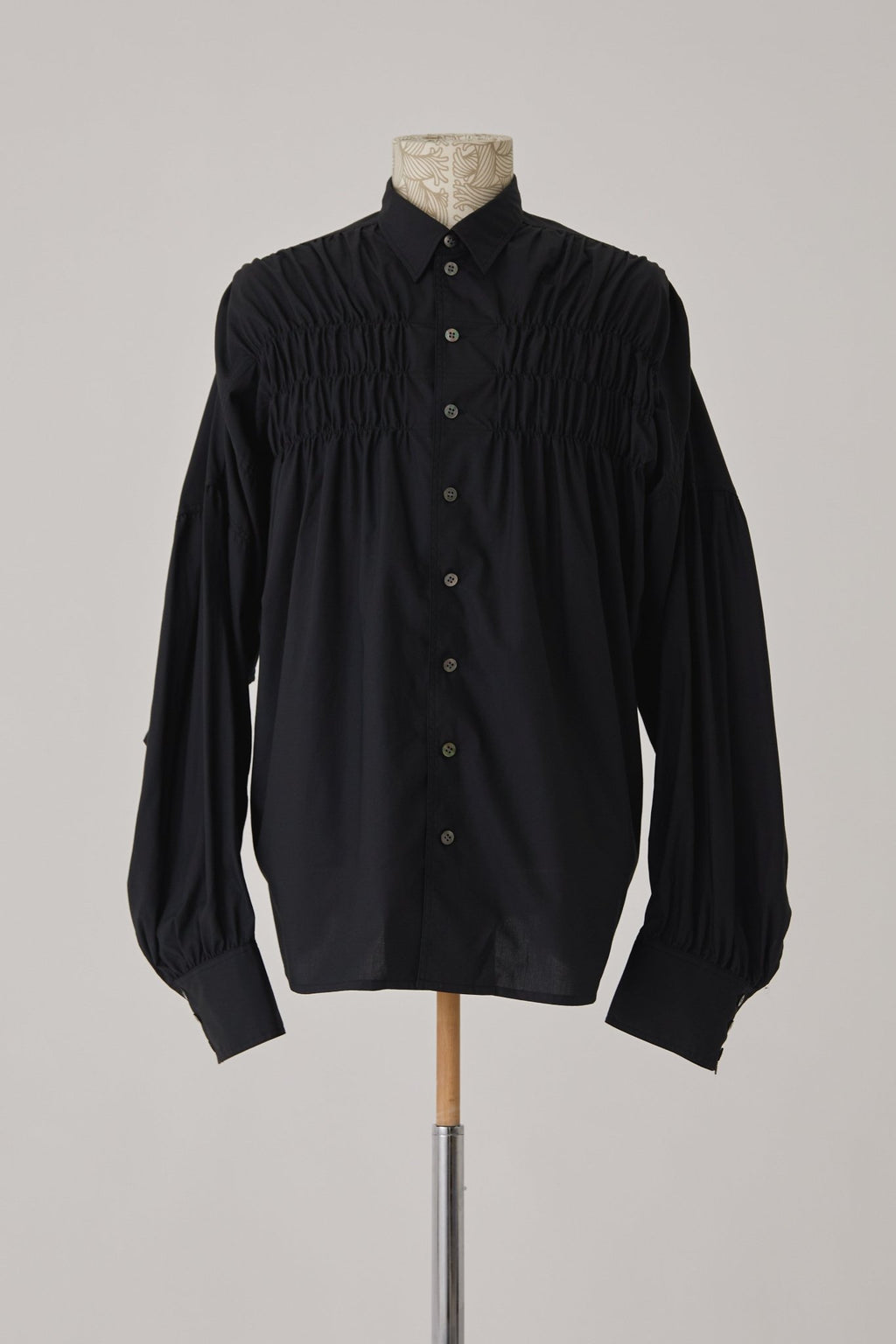 Shirt 87C - Cotton100% Typewriter - Black - Christopher Nemeth - Tops - Wholesale AW24 - 9 - 000051 - 03
