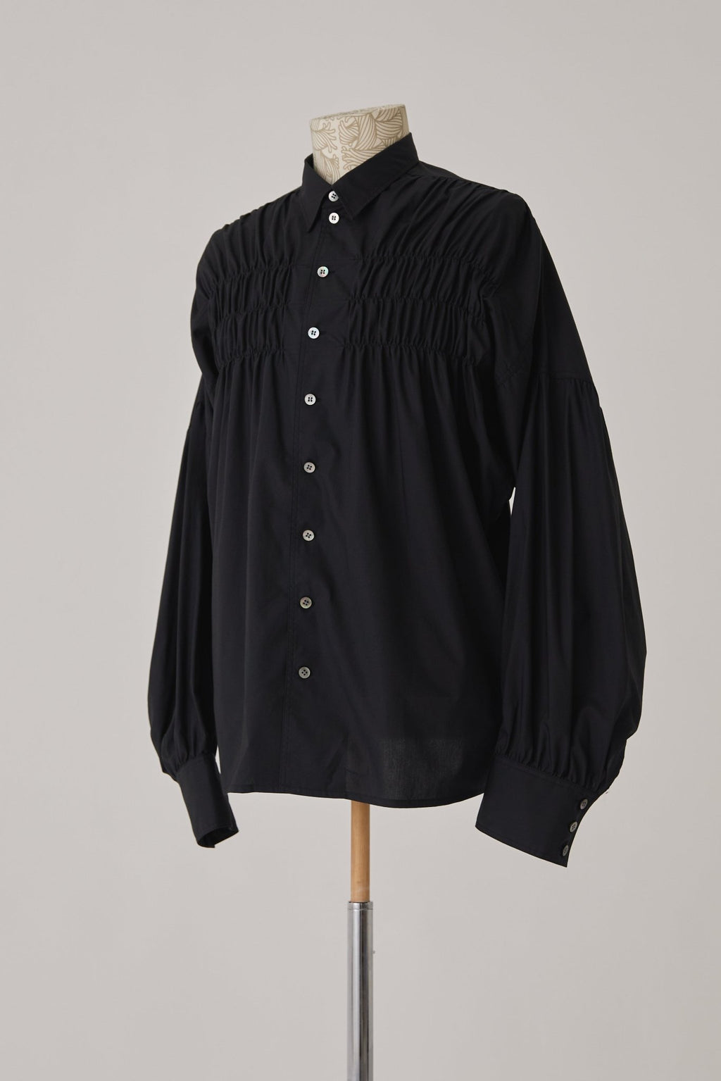 Shirt 87C - Cotton100% Typewriter - Black - Christopher Nemeth - Tops - Wholesale AW24 - 9 - 000051 - 03